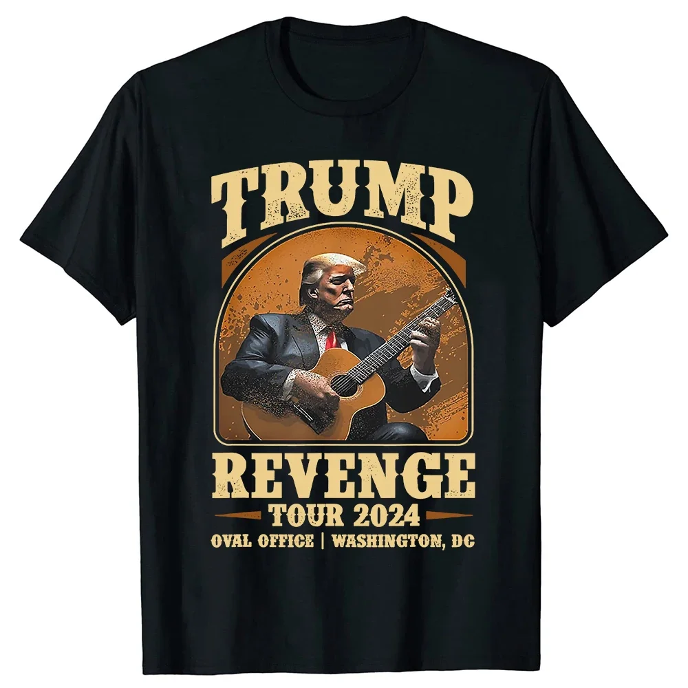 Trump zemsta Tour 2024 T-shirt wsparcie graficzne zabrać Amerykę z powrotem do fanów powrotu t-shirty z krótkim rękawem odzież męską