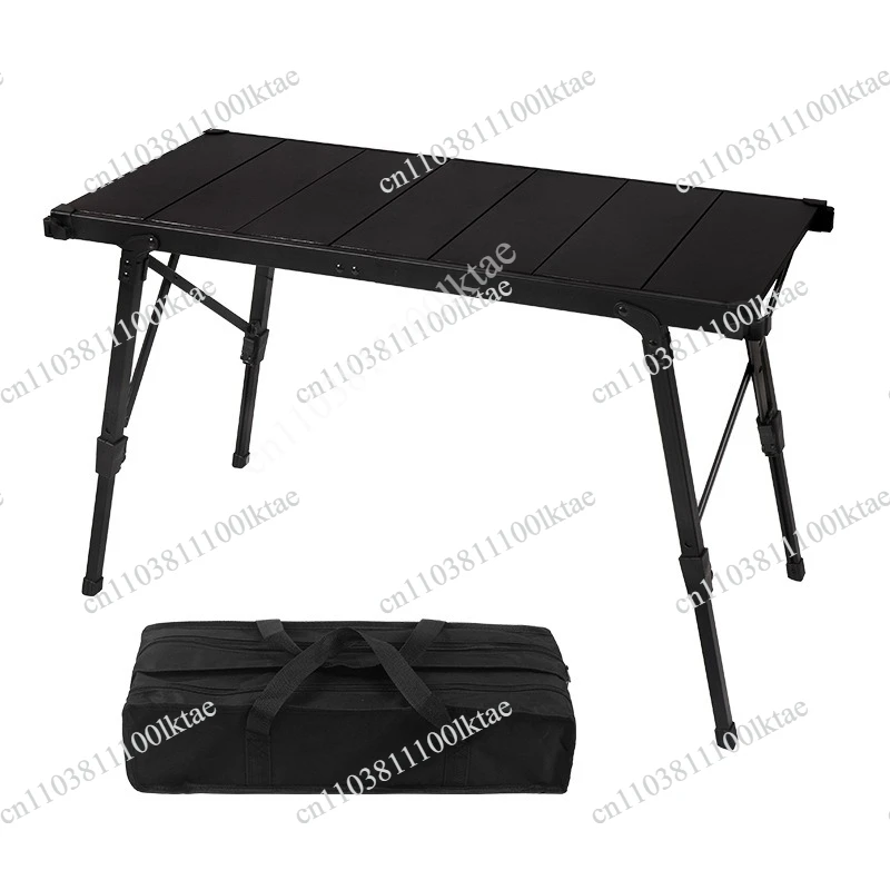

Outdoor Aluminum Plate Egg Roll Camping Folding Portable Lift Picnic Barbecue IGT Mobile Kitchen Table