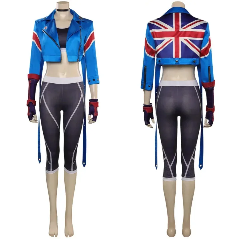 CyGame Fighter 6 كامي جيمي تشونلي مانون أزياء تنكرية معطف سترة السراويل النساء SF وتتسابق مجموعة كاملة هالوين F927FN7M كرنفال