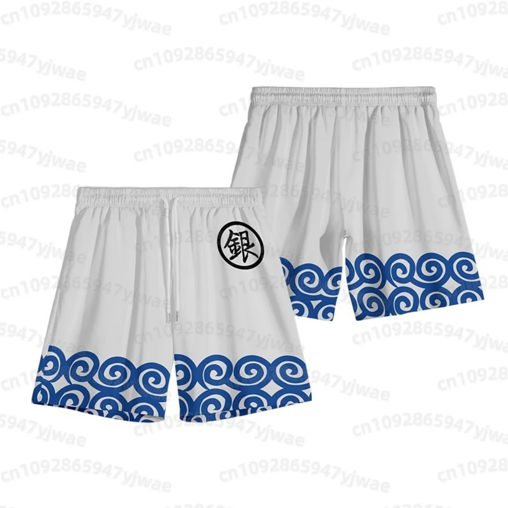 2026 Men's Pink Strawberry Short Pants   Anime GINTAMA Sakata Gintoki Cosplay Costume Unisex Party Men Beach Shorts Pants view 5