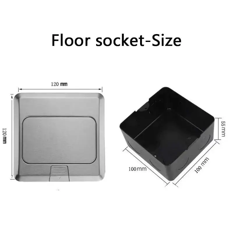 

Pop-Up Desktop/Floor Socket EU/FR/US/UK/Universal Standard Table Panel Metal Aluminum Outlet Waterproof Alloy 250V 16A Box