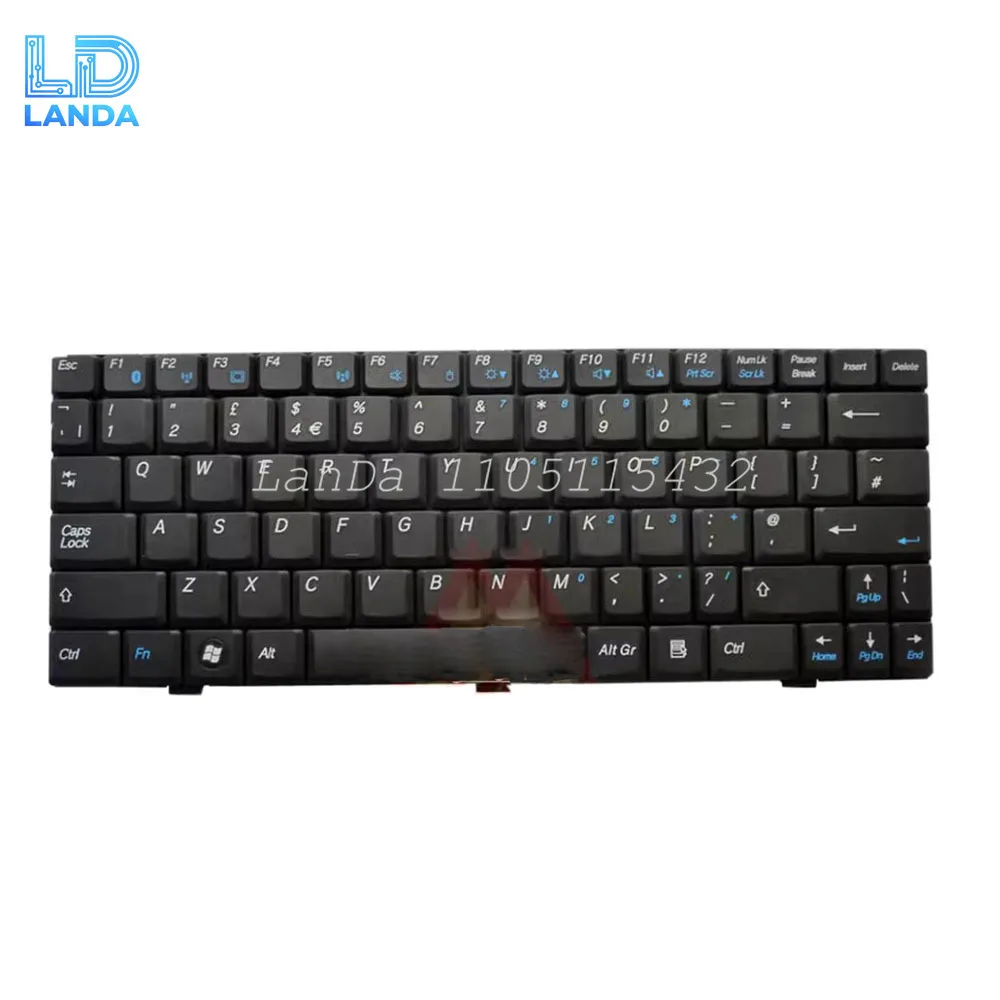 Laptop No Backlit Keyboard For Averatec 1000 1020 1050 United Kingdom UK Samll Enter Black Without Frame New