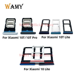 WAMY New SIM SD Card Tray Socket Holder For Xiaomi Mi Note 10 10T Pro Lite Phone SIM Chip Slot Drawer Card Adapter