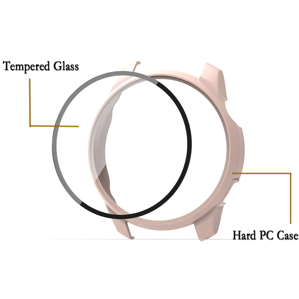 COROS PACE 2 풀 커버리지 범퍼 PC 하드 케이스 커버, 강화 유리 스크린 보호대, 2 in 1 케이스
