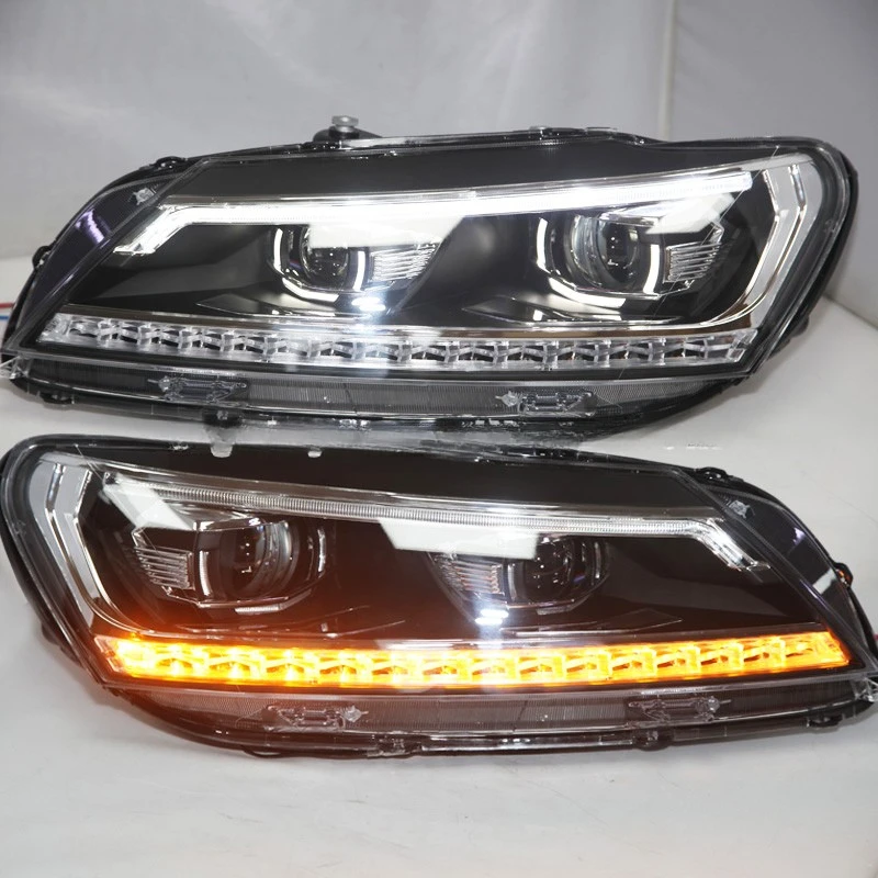 Newest Style For  Passat B7 LED Headlights 2011-2015 year Black Housing LD