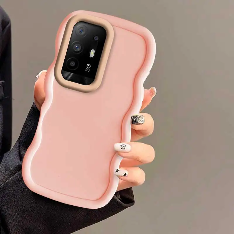 A94 Силиконовый чехол волнистой формы для телефона OPPO A60 A78 A79 A18 A16 A11S A93 A94 A17 A77 F27 K10 F25Pro Cover