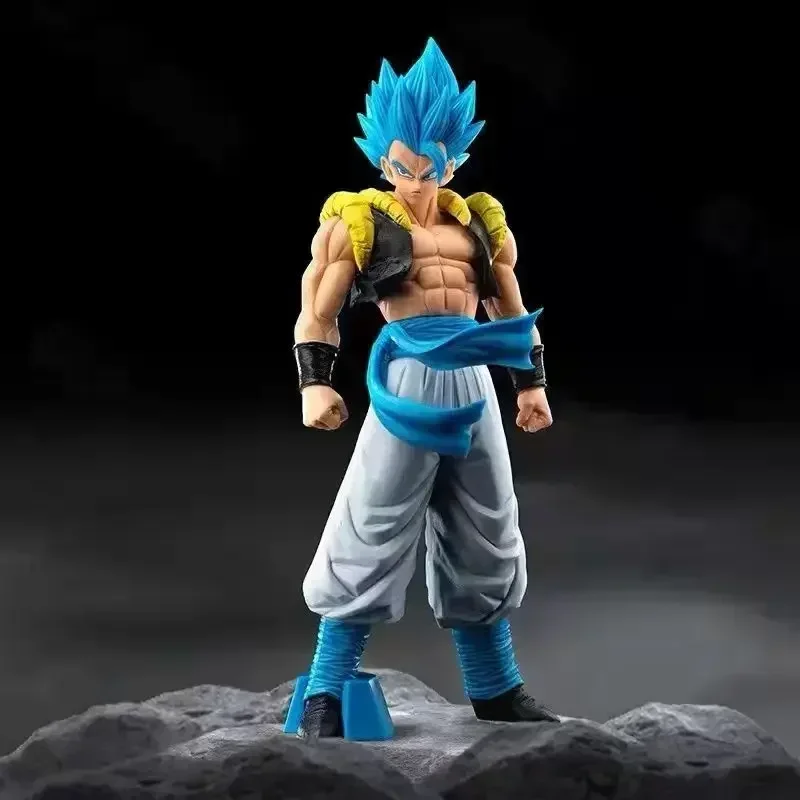 31CM Anime Dragon Ball Z Super Saiyan Blue Gogeta PVC Action Figure Model Toys Desktop Decoraction Birthday Gift
