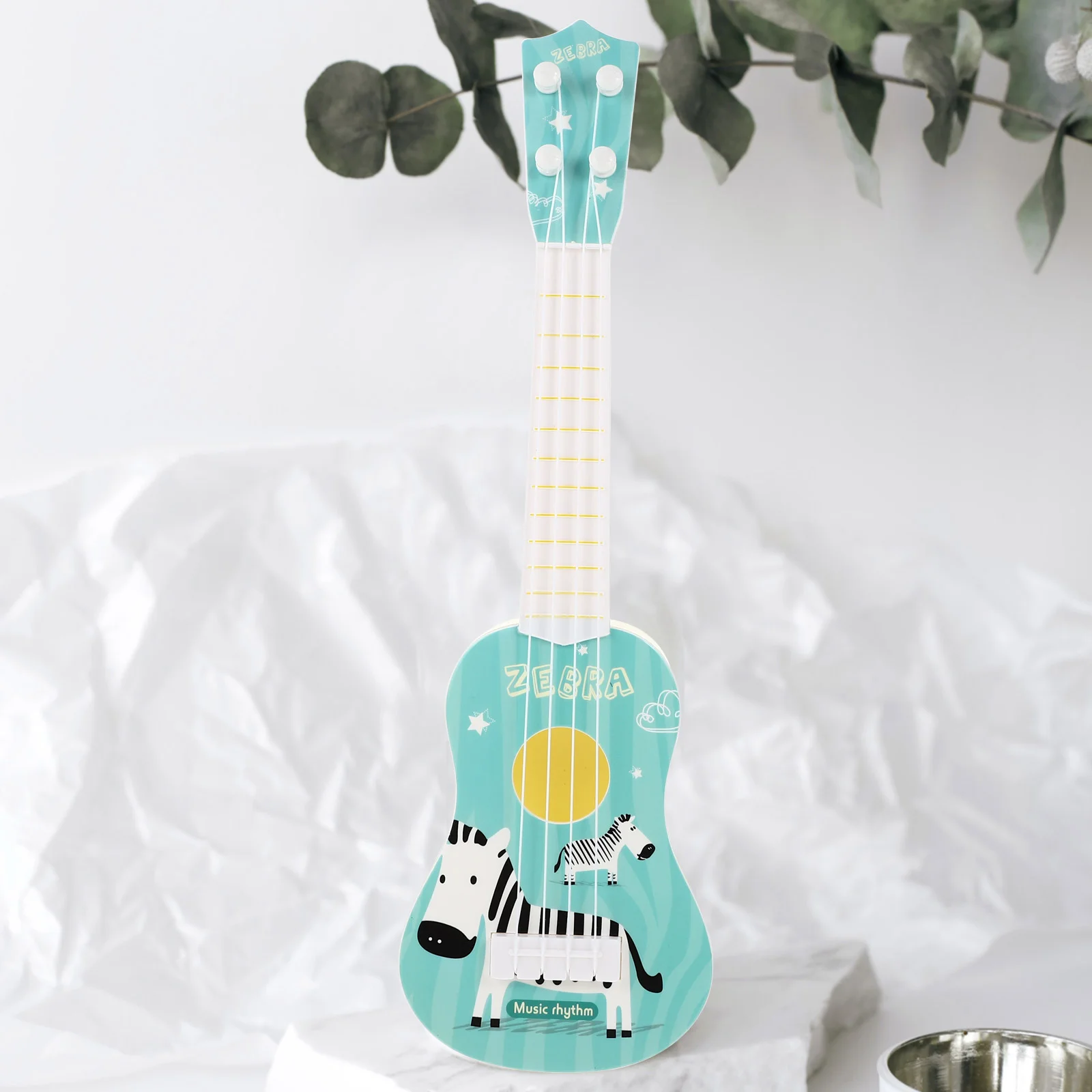 Children's Ukulele Beginner Instrument Children’s Toys Model Rabbit Plastic Mini Guitar Imitation Playing Musical Toddler