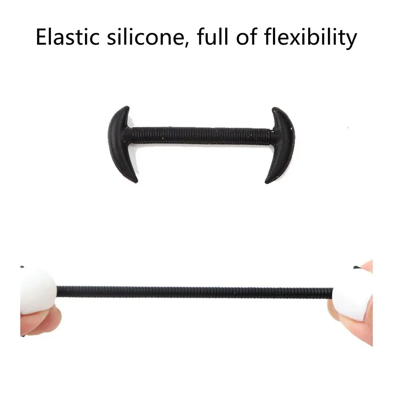 12 Pcs Silicone Shoelaces Men's And Women's Leather Shoes Elastic Shoe Laces Without Ties Fast On And Off Rubber Lazy Shoelace image 2