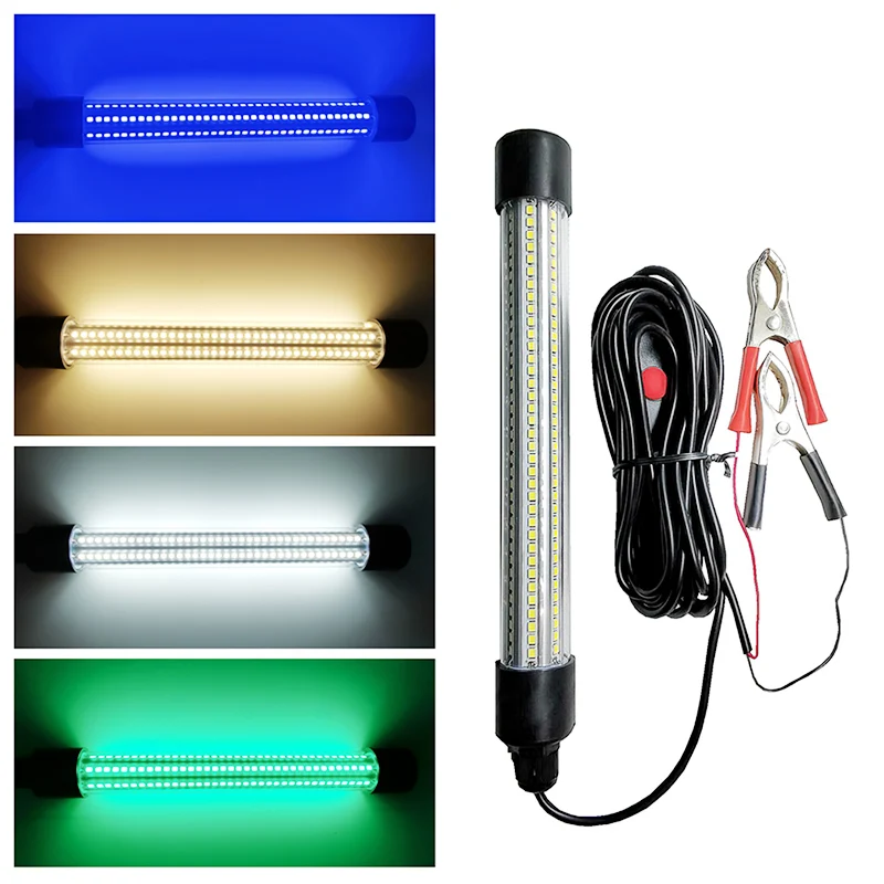 

LED Underwater Fishing light 20W DC12V24V Green Warm White Blue Light Color IP68 Boat Night Trap Squid Attracting Allure Finder