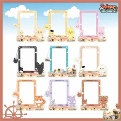 10CM Kpop ATEEZ Standing Board ANITEEZ Cartoon acrilico Picture portacarte con cornice decorazione Desktop Yunho Yeosang Fans Gift