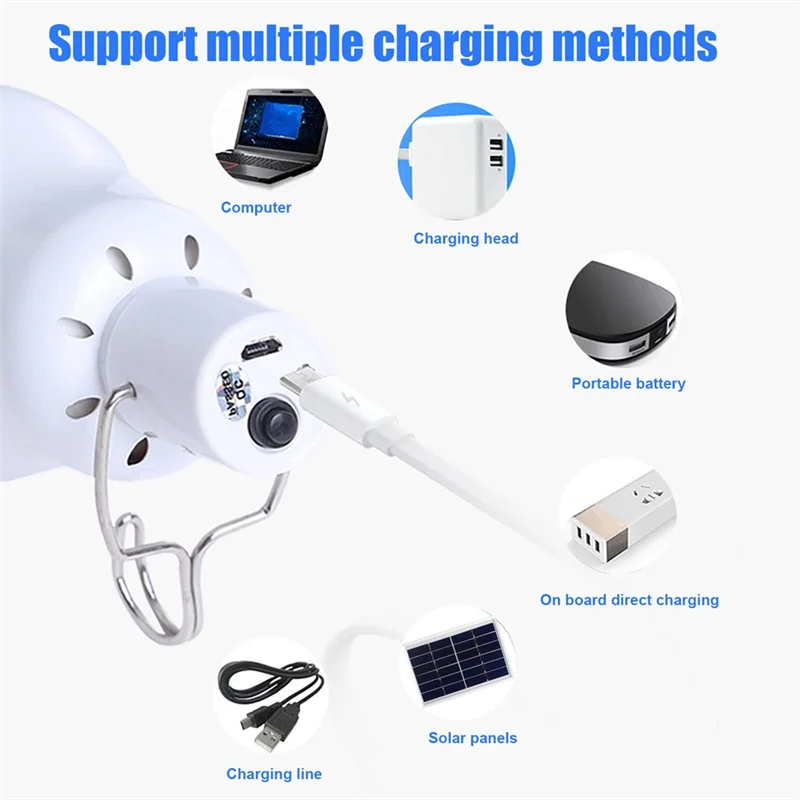 AS63-Portable Solar Light Bulbs With Remote Timer Fit For Shed Hiking Camping Tent 2 Set