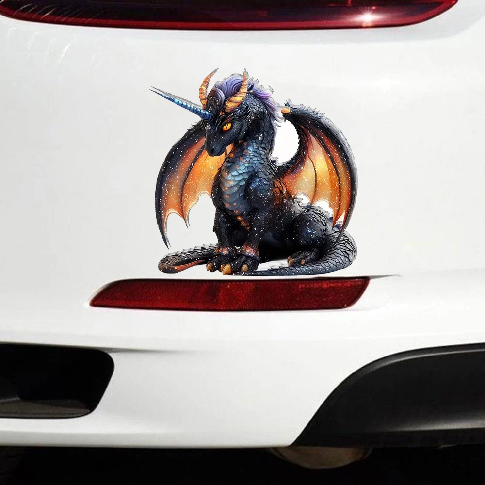

Cool Unicorn Dragon Vinyl Decal Stickers, Scratch Blocking Self-Adhesive Waterproof Decal, Used for Car, Laptop, Motorcycle, Van