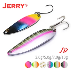 Jerry JD Artificial Spoon Lure 7g 10g Casting Metal Jigging Baits Fishing Tackle For Salmon Zander Pesca