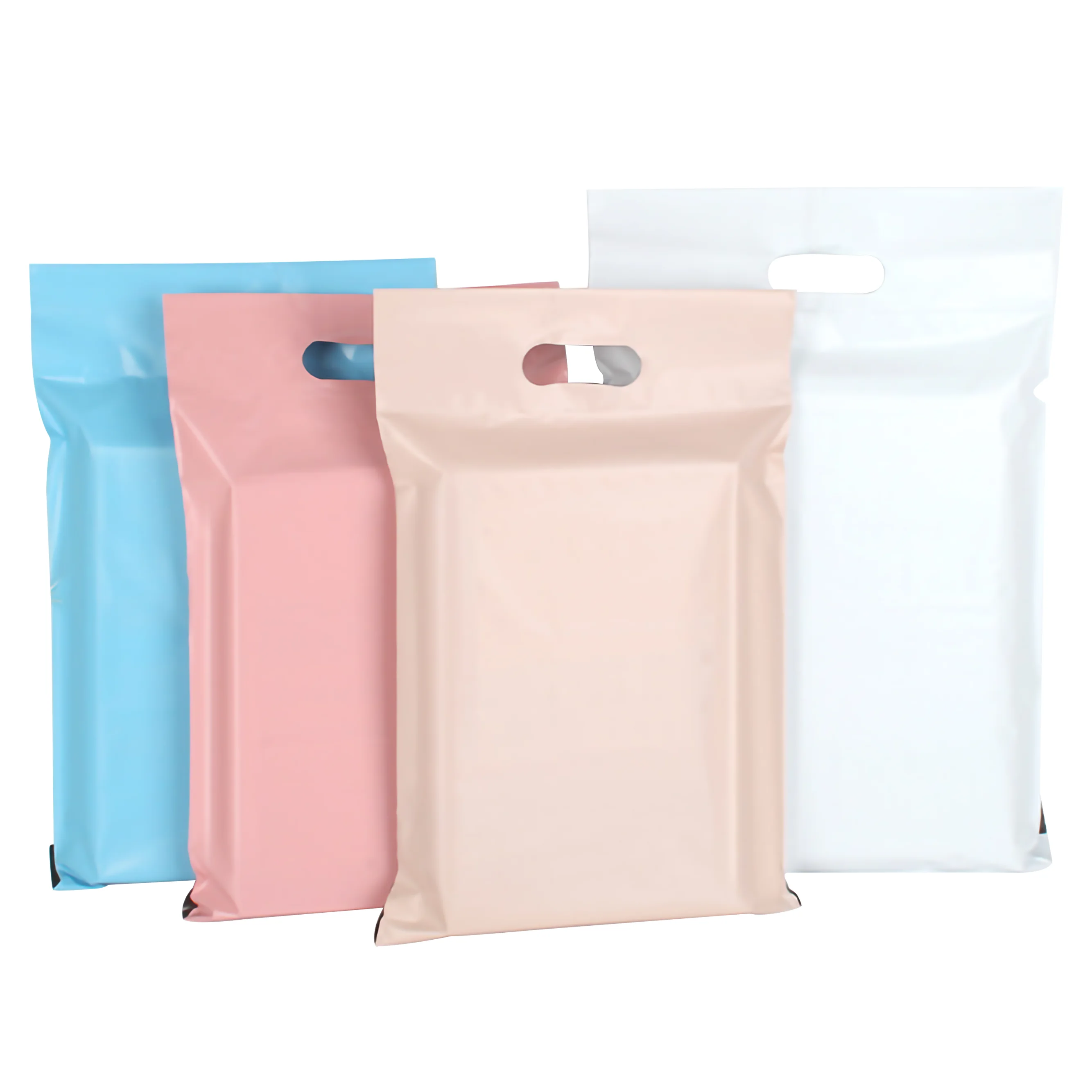 50 pieces custom logo portable express storage bag polyethylene product packaging bag mailing envelope postal bag printing logo