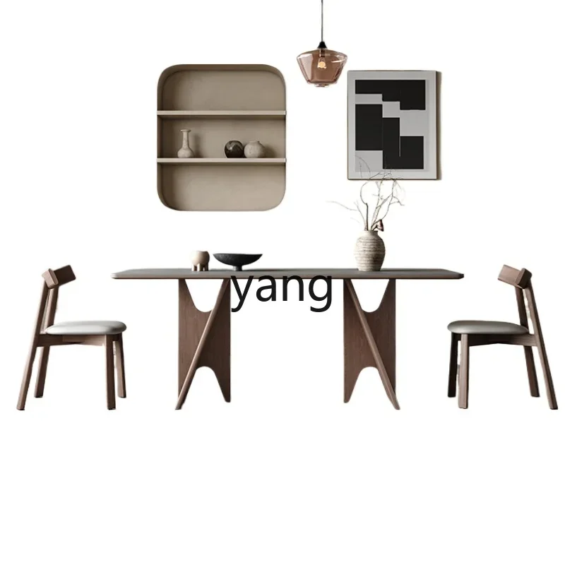 

CX solid wood dining table modern simple full support designer rectangular dining table