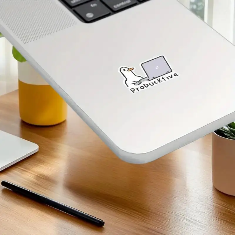 

5 шт. наклейки для ноутбука с милым гусем, идеально подходят для украшения компьютера своими руками, водонепроницаемые и съемные, отличный подарок для взрослых