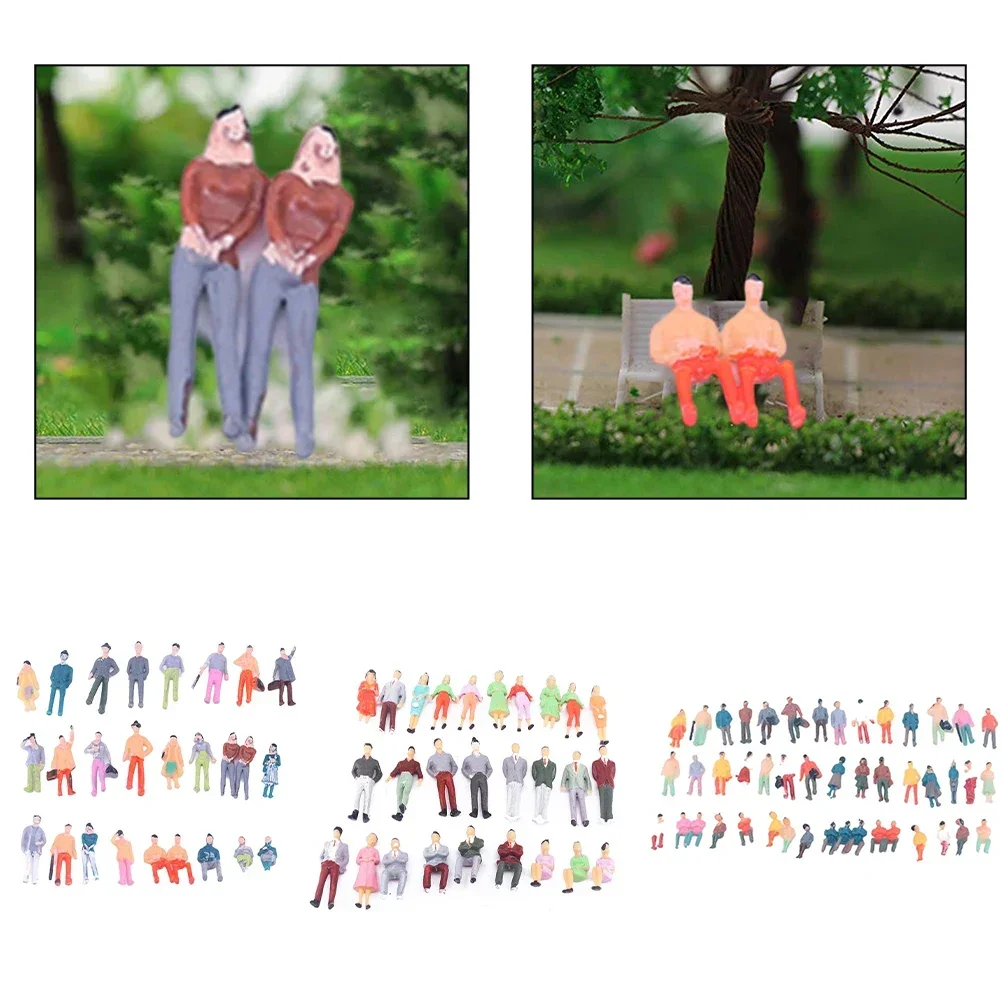 100 قطعة 1:50/1:75/1:100 لتقوم بها بنفسك طاولة الرمل لون صغير شخص صغير قطار المشهد مطابقة يقف الناس تشكلات متنوعة لعب الاطفال
