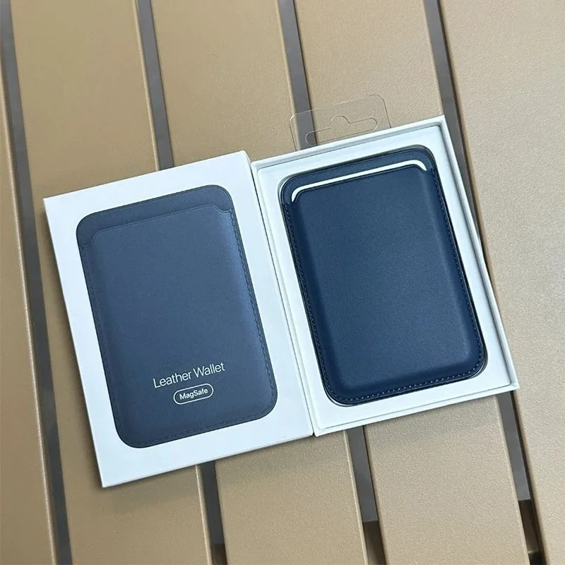 Offical Busine Sle Bla with Box Magsafe Leather Magnetic Card Holder Case for Original IPhone 17 16 15 14 13 ProMax Phone Wallet