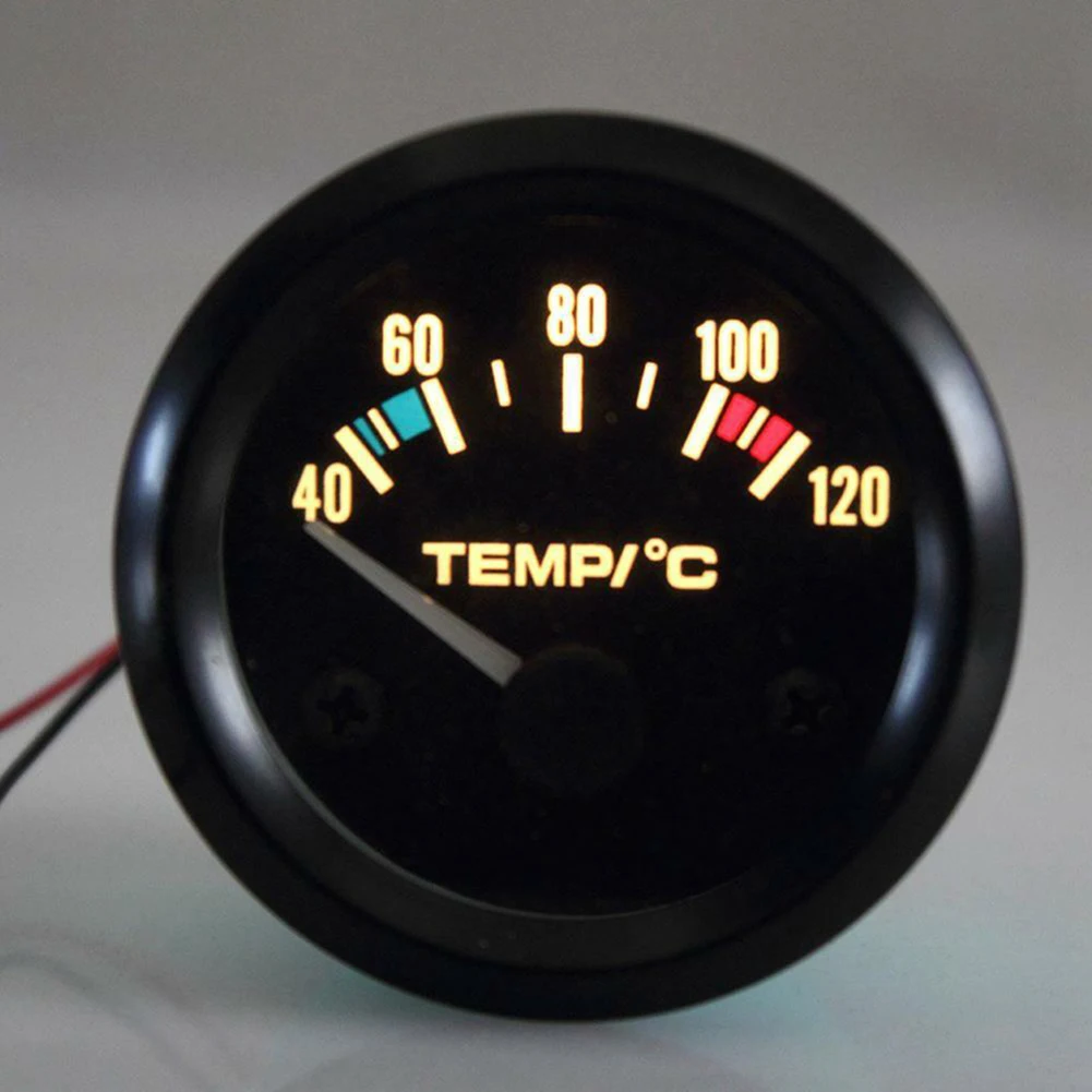 Coolant Water Temperature Gauge 52mm Digital Car Water Temp 12V 40-120℃ LED With Water Temp Joint Pipe Sensor Adapter Auto Meter