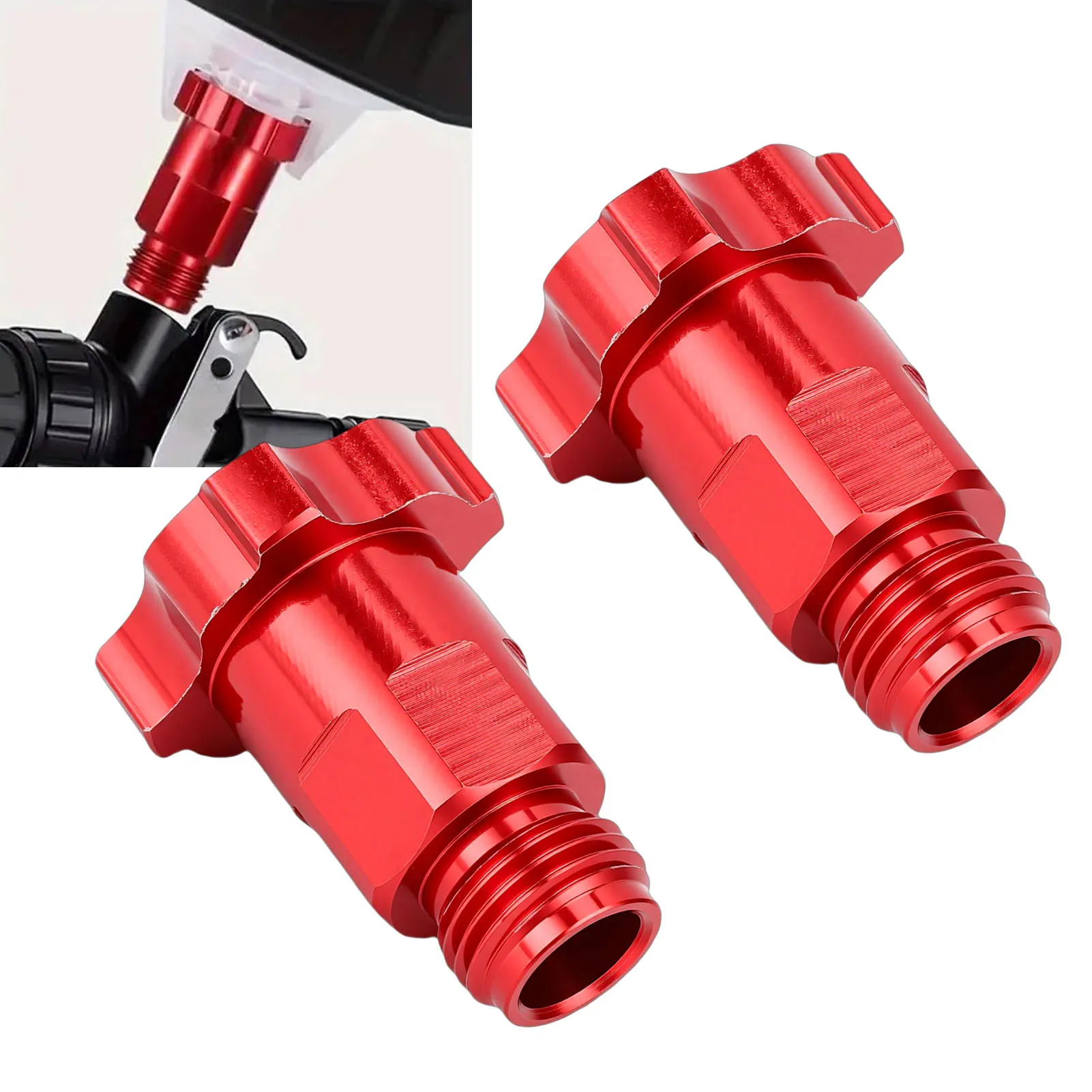 Spray Gun Cup Adapters Aluminum Alloy Paint Sprayer Cup Converter M16 Male Thread 1.5mm Pitch Red Paint Sprayer Cup Adapter