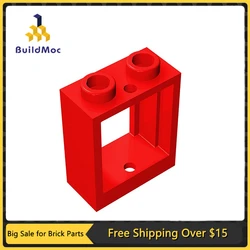 10 pçs peças moc 60592 79128 janela 1x2x2 frente plana tijolos compatíveis diy blocos de construção partícula miúdo puzzle cérebro brinquedo presente