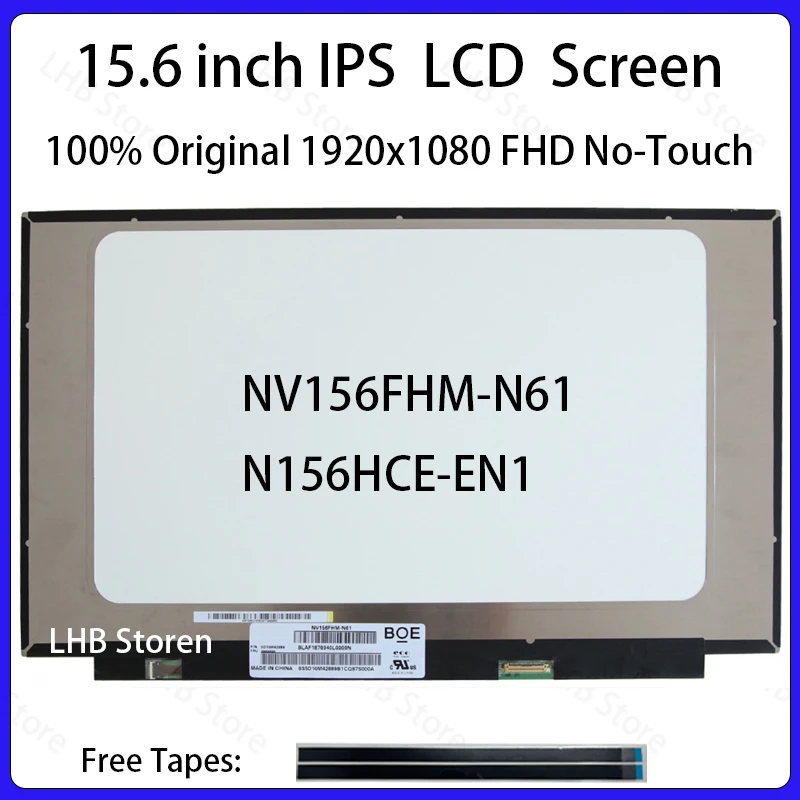 15.6 Inch Laptop LCD Screen NV156FHM-N61 N156HCE-EN1 For Lenovo ThinkPad P52 P53 P1 Gen 1 P1 Gen 2 P1 Gen 3 Display Matrix Panel