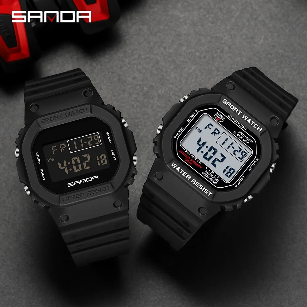 SANDA 2107 Fashion Top Brand G Style Digital Watch Men Waterproof Ms Sport Watches Boy Girl Electronic Watch Relogio Masculino image 5