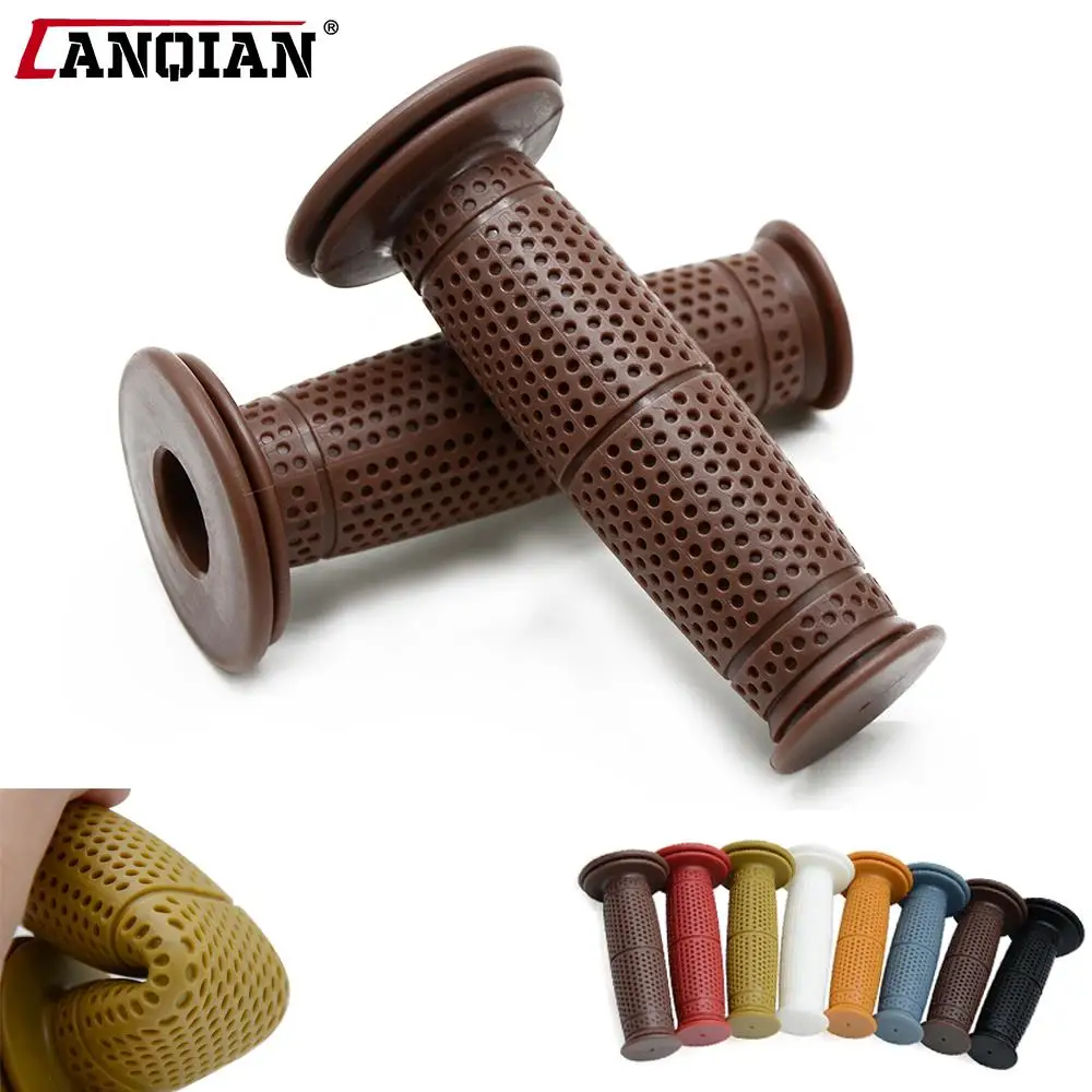 

7/8" 22mm Motorcycle Hand Grips Retro Handle Rubber Bar Gel Grip for GTS 300 Street Scrambler Moto Guzzi