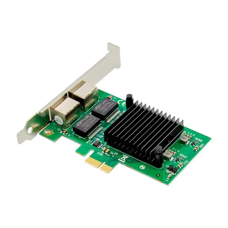 PCIE X1 2 Port 1000M Gigabit Ethernet Dual Ports RJ45 Lan Network Card Chip Intel 82576 Networking Pci-e Ethernet Server
