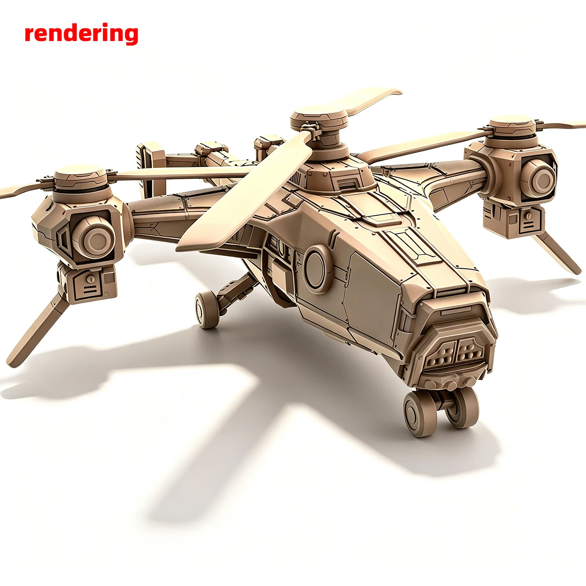 1/72 Modellbausatz 3D Harz Miniatur Diorama Gebäude Unbemalter Sci-Fi Hubschrauber DIY – Detail 13