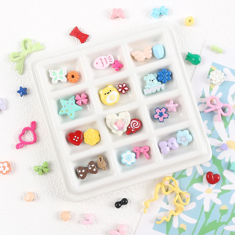 49 نمط معكرون اللون كريم الفراولة ستار الحب الخرز خبز الطلاء سبيكة فضفاض خزر عازل لصنع المجوهرات DIY بها بنفسك اكسسوارات #1