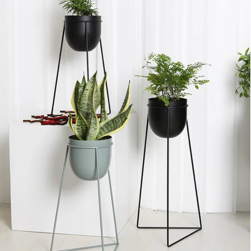  Chic Ground-Level Botanical Shelves Nordic Inspired Greenery Display Simple Modern Indoor Vegetation Stand