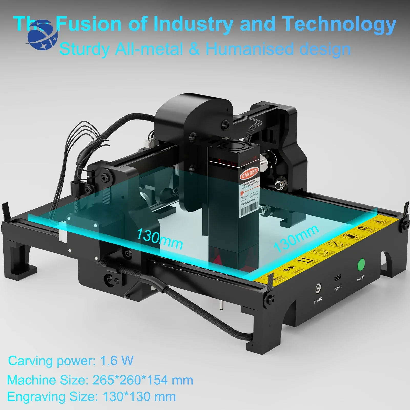Mini Machine de gravure Laser à Diode, opération pulsée pour usage domestique, facile à utiliser, cuir et bois, prend en charge les formats AI DXF/PLT