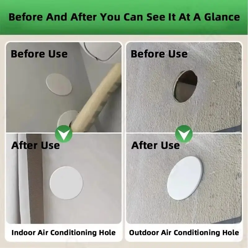 Decorative AC Vent Sealing Cover Durable Air Conditioner Hole Cap Waterproof Wall Hole Protector for Home Office Renovation