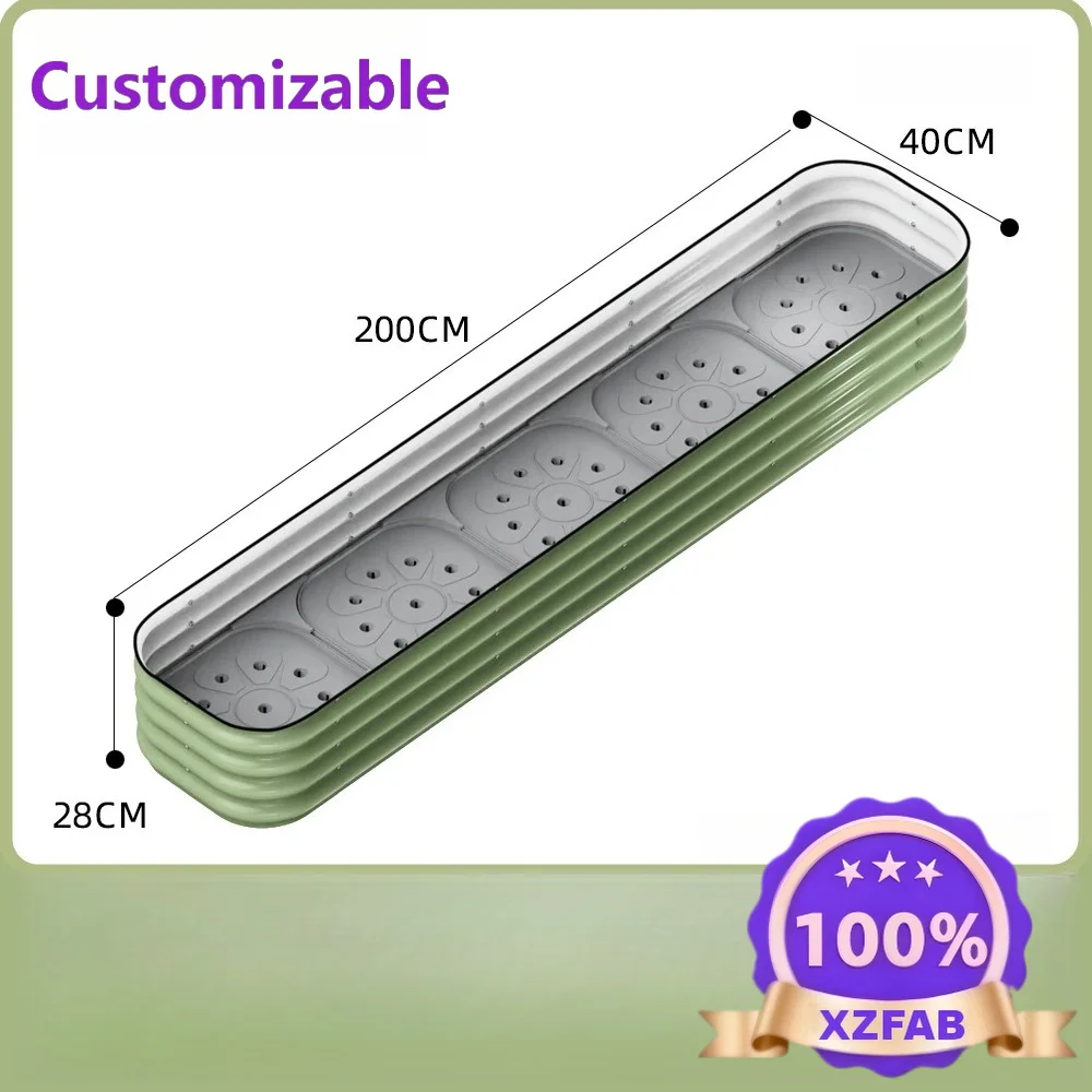 Factory Direct 2026 Vegetable special box Metal planting box Aluminum alloy flower box One meter vegetable garden balcony courty