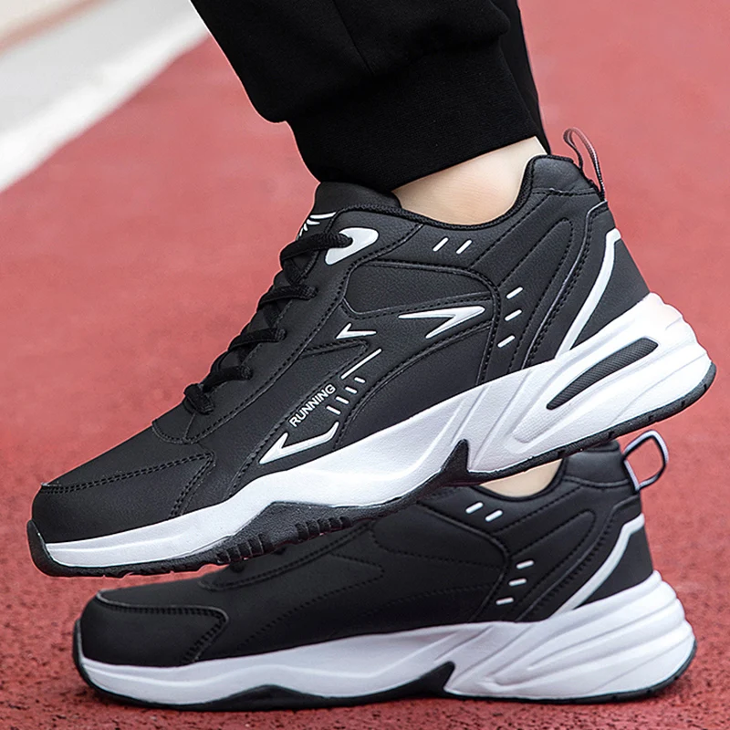 Mens Sports Shoes Fashion High-quality Outdoor Breathable Running Shoes 2024 New Luxury Design Leather Casual Flat Mens Sneakers