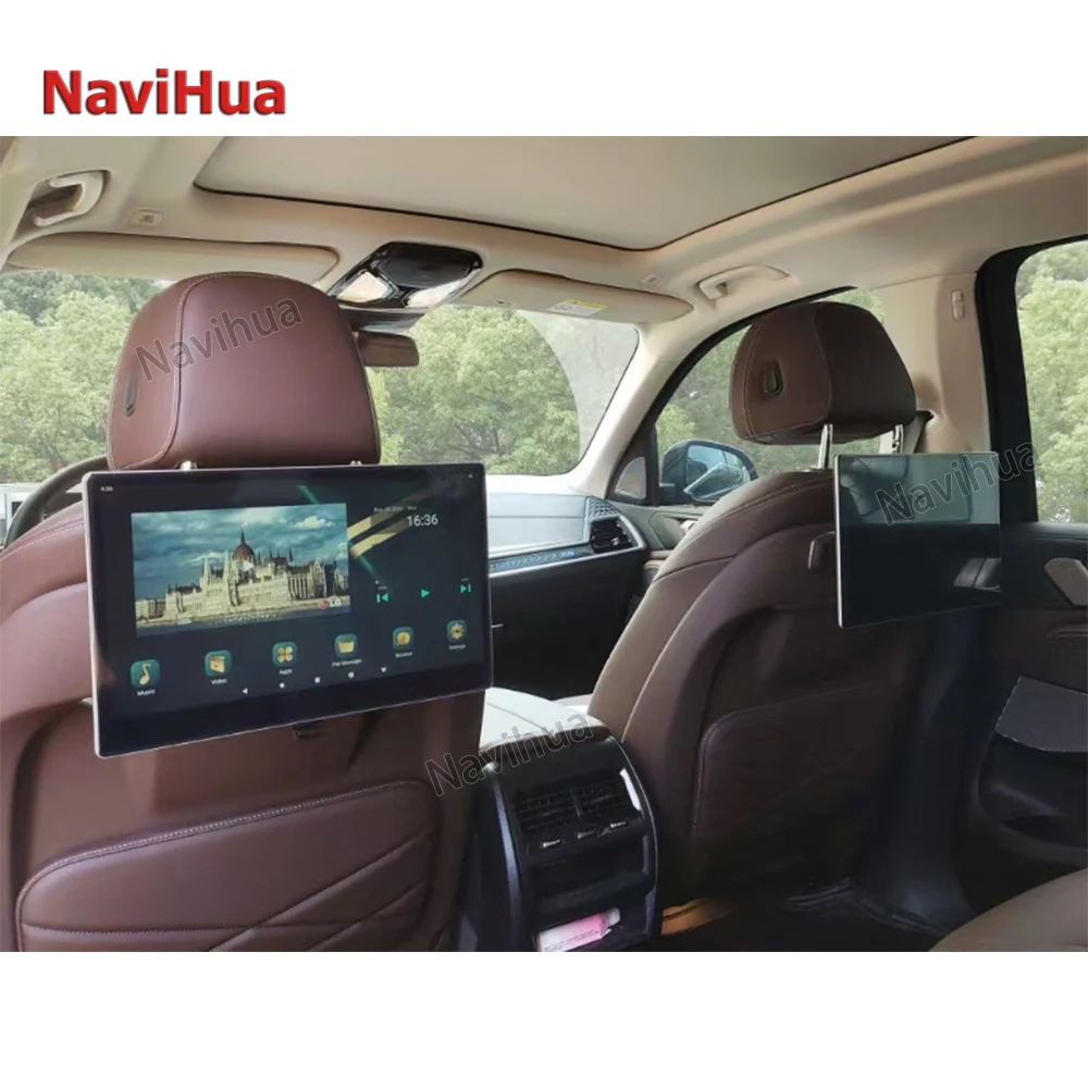 11.6inch Car Headrest Monitor Display Touch Screen For Car Rear Seat Player Entertainment Wireless Carplay Android Auto For BMW