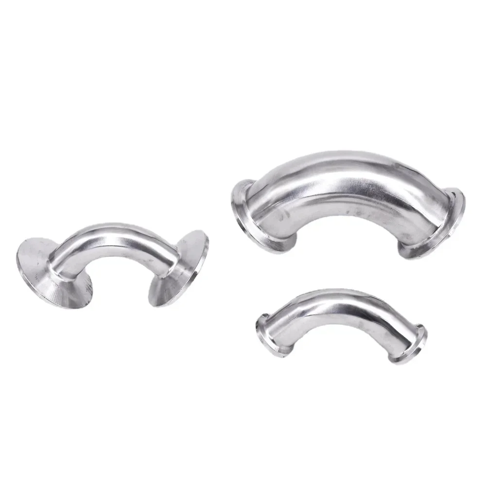 

0.5" 1.5" 2" 2.5" 3" 3.5" 4" Tri Clamp 90 Degree Elbow SUS304 316L Stainless Steel Sanitary Pipe Fitting Connector Homebrew Beer