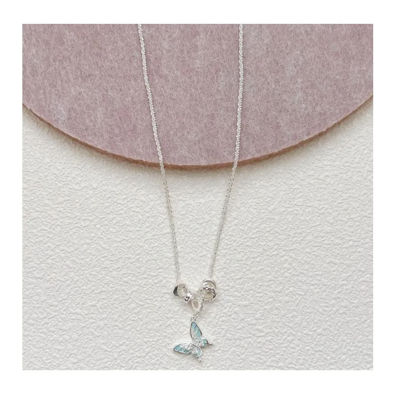 

New Diamond Butterfly Pendant Necklace Fashion Niche Design Versatile Fresh and Sweet Jewelry