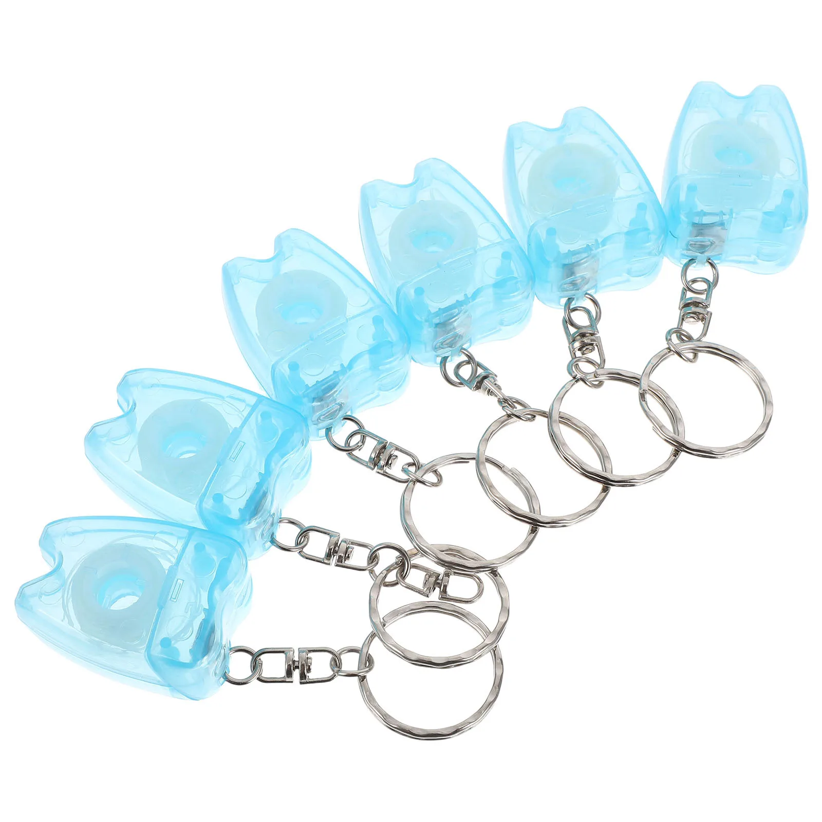 

Набор из 6 мини-брелоков в форме зуба с ультрапрочной зубной нитью, портативный органайзер для гигиены и свежего дыхания в любое время и в любом месте