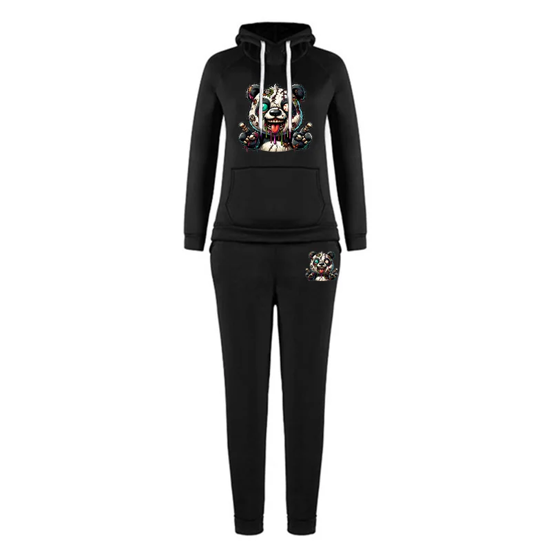 ملابس رياضية نسائية الأكثر مبيعًا، ملابس رياضية وسراويل بغطاء للرأس للاستخدام اليومي، ملابس رياضية أنيقة، أسلوب ركض بسيط.