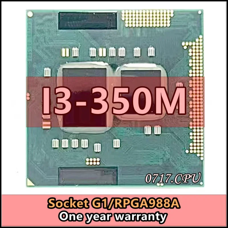 مقبس رباعي النواة متعدد النواة ، بروسيسور ، i3-350M ، I3 350 متر ، SLBU5 ، SLBPK ، 3m ، 35 واط ، G1 ، RPGA988A