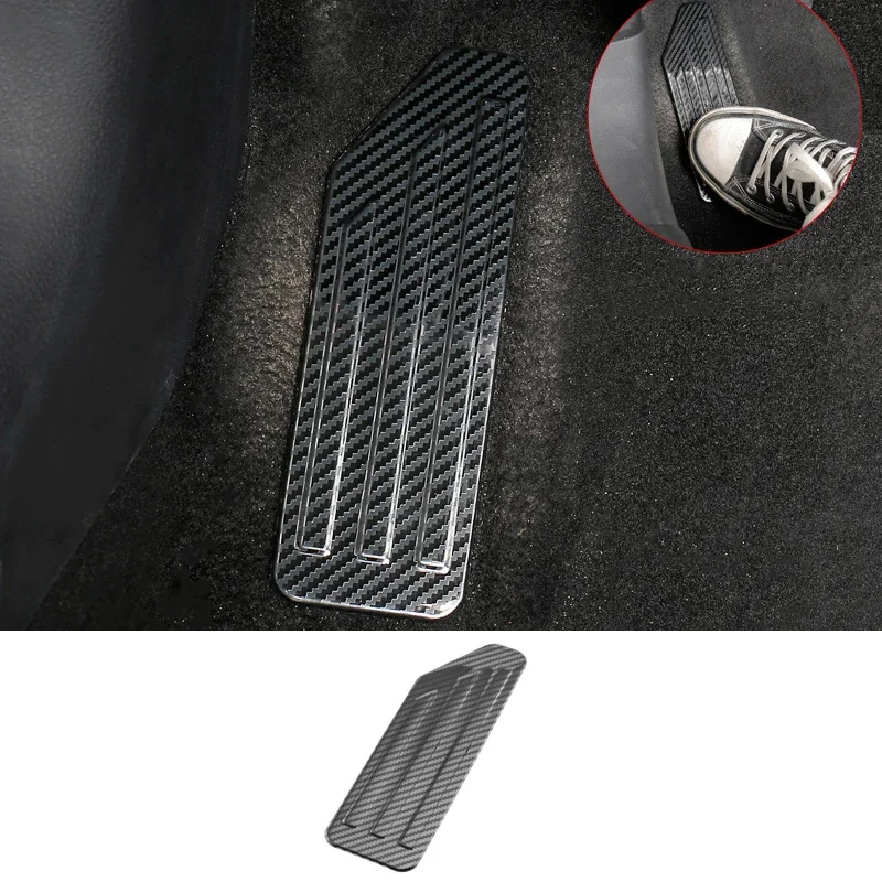 carbon fiber Car Interior Foot Rest Pedal Cover Trims for Nissan Teana Altima 2019 2020 2021 2022 2023 Accessories Decoration