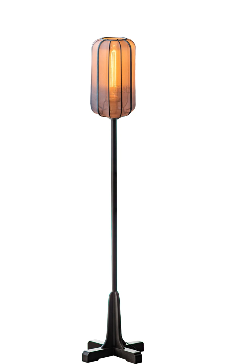 New Chinese Floor Lamp Japanese Style Quiet Wind Zen Tea Room, Homestay, Study Room, Bedroom, Living Room, Vertical Atmosp