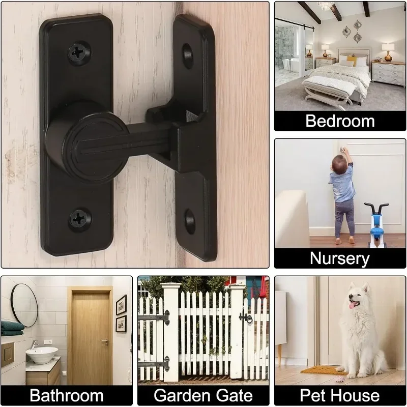 90 درجة انزلاق الباب المزالج انزلاق أقفال الأبواب مكافحة سرقة مشبك المزالج المنزل دولاب الباب المصيد DIY إكسسوارات الأجزاء الداخلية للكمبيوتر #5