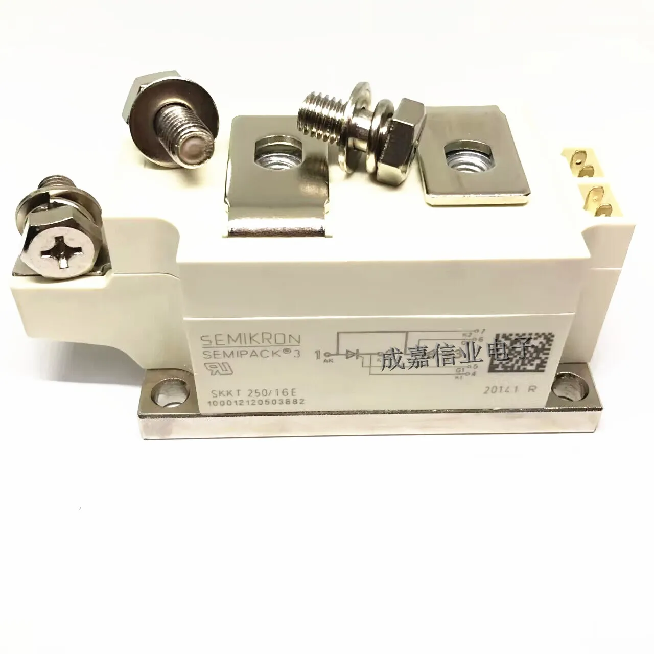 

1pcs/Lot SKKT250/16E Silicon Controlled Rectifier, 420A I(T)RMS, 250000mA I(T), 1600V V(DRM), 1600V V(RRM)