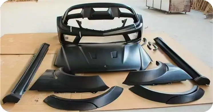 For New Half Carbon Fiber Front Bumper Wide Body Kit for 2012-2014 Mercedes-Benz C-Class W204 C63 AMG Coupe High Quality 100%