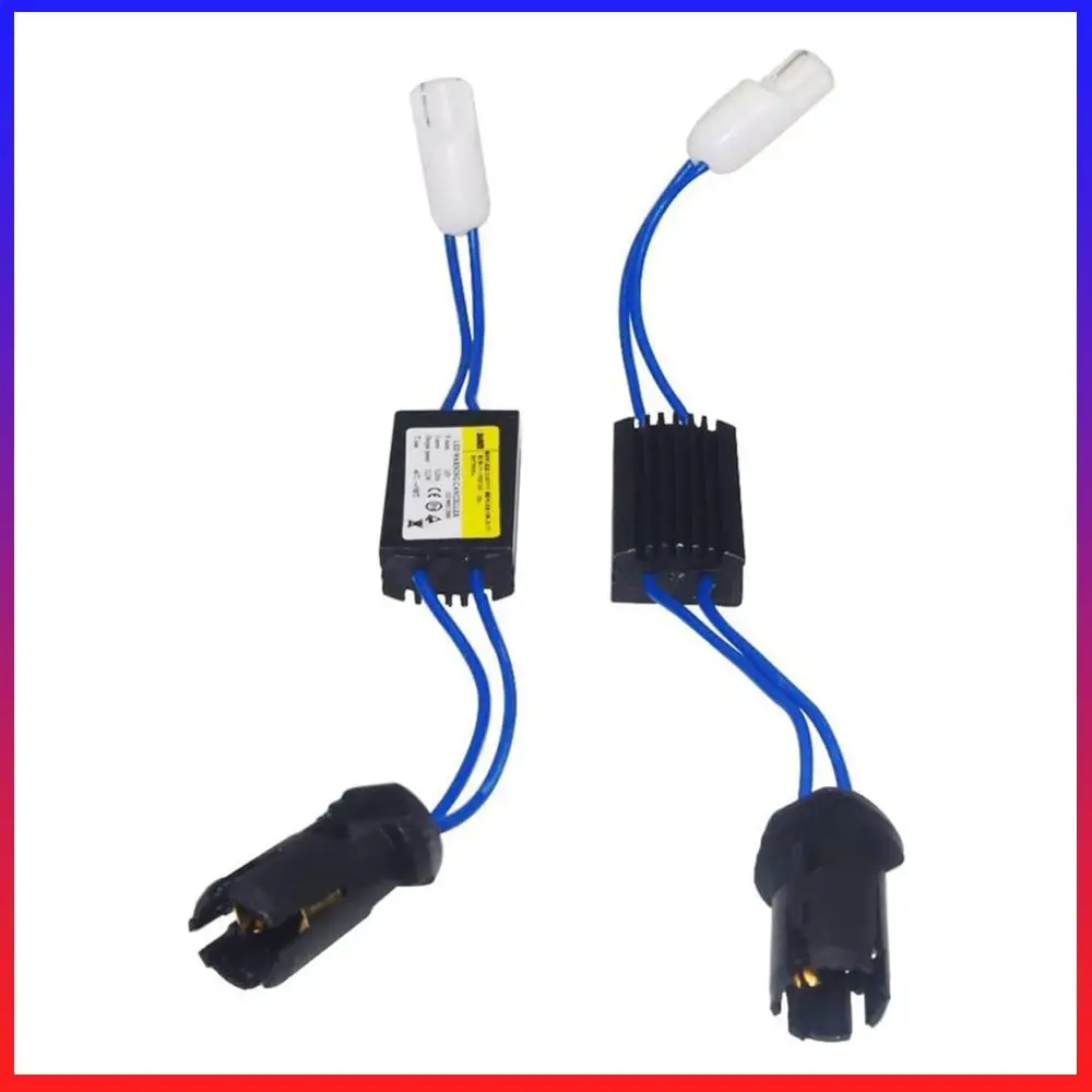 2pcs T10.W5W LED Warning Canceller Universal Car Lights Canbus Cable Warning Canceller Decoder Eliminates Light Faults
