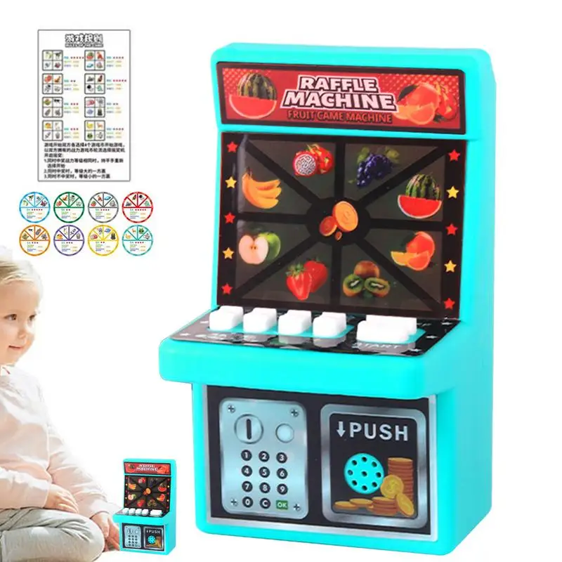 Mini Arcade Game Classic Kids Portable Arcade Machine Retro Arcade Machine Battery Powered Raffle Machine for Birthday gifts